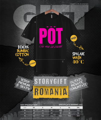 Tricou Femei, Barbati, Copii, Fata, Baiat, Unisex Personalizat „Pot fa-ma să vreau ignoranța” - Mesaj Motivațional și Cadou Personalizat [3]
