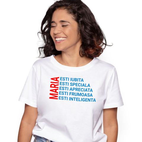 Familie - Tricou Femei, Barbati, Copii, Fata, Baiat, Unisex Personalizat Mesaj Romantic de Valentine's Day pentru Maria | Cadou Iubire Specială