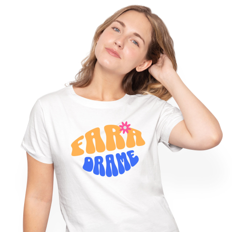 Tricou Femei, Barbati, Copii, Fata, Baiat, Unisex Personalizat Mesaj Simplu „Fără Drame, Liniște, Relaxare” – Cadou Personalizat pentru Familie, Tati, Prieteni