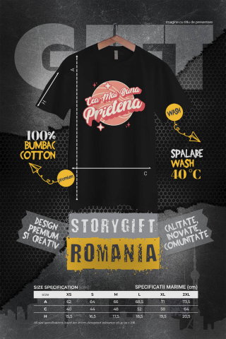 Tricou Femei, Barbati, Copii, Fata, Baiat, Unisex Personalizat "Minge de Baschet Personalizată cu Stele Strălucitoare - Cea Mai Bună Prietenă Fete, Cadou Dragoste" [3]