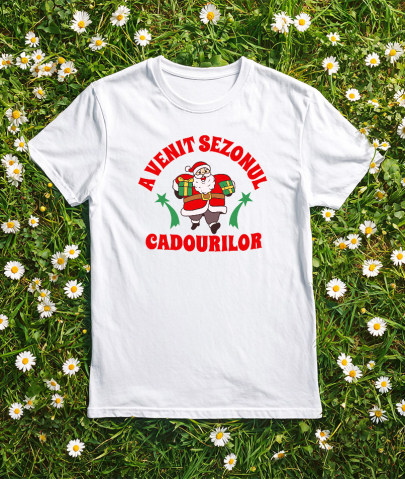 Tricou Femei, Barbati, Copii, Fata, Baiat, Unisex Personalizat Moș Crăciun Gras cu Cadouri Colorate - Sezonul Cadourilor și Cadouri Personalizate [2]