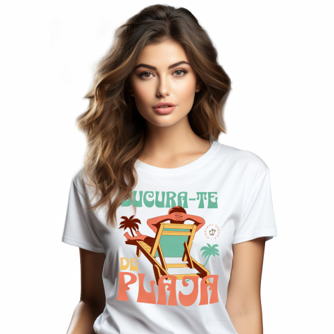 PLAJA - Tricou Femei, Barbati, Copii, Fata, Baiat, Unisex Personalizat Om Pe Sezlong Plajă Tropicală - Cadouri Personalizate Pentru Familie, Tati și Copii