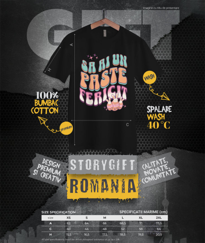 Tricou Femei, Barbati, Copii, Fata, Baiat, Unisex Personalizat "Ouă Colorate cu Iepuri Albi - Paște Fericit, Cadou de Sărbători" [3]