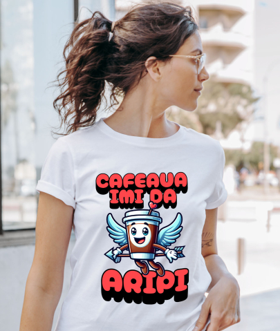 Tricou Femei, Barbati, Copii, Fata, Baiat, Unisex Personalizat „Pahar Vesel de Cafea Personalizat – Cadou Amuzant pentru Familie, Tati și Prieteni” [1]