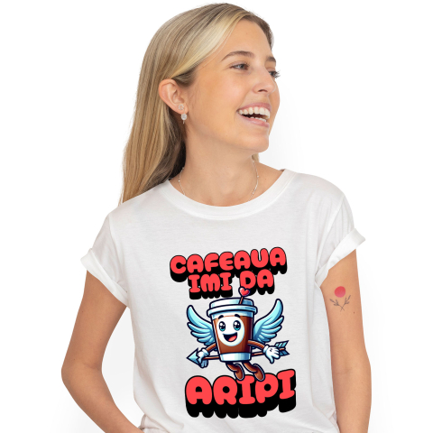 Bauturi - Tricou Femei, Barbati, Copii, Fata, Baiat, Unisex Personalizat „Pahar Vesel de Cafea Personalizat – Cadou Amuzant pentru Familie, Tati și Prieteni”