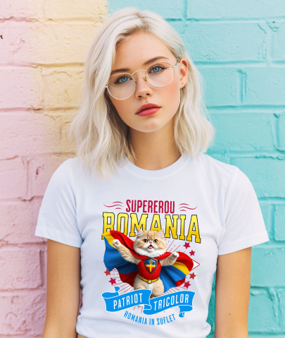 Tricou Femei, Barbati, Copii, Fata, Baiat, Unisex Personalizat Pisică Persană În Costum de Căpitan România - Cadouri Personalizate pentru Iubitorii de Animale [1]