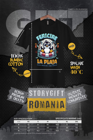 Tricou Femei, Barbati, Copii, Fata, Baiat, Unisex Personalizat "Produse personalizate pentru vacanță – Pinguin cu ochelari de soare pe plaja tropicala pentru familie și copii" [3]