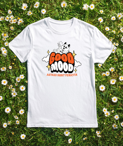 Tricou Femei, Barbati, Copii, Fata, Baiat, Unisex Personalizat "Pisica Veselă 'Astăzi Sunt Fericită' - Cadou Personalizat pentru Copii și Familie" [2]