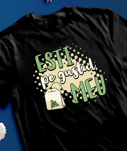 Tricou Femei, Barbati, Copii, Fata, Baiat, Unisex Personalizat „Plic de Ceai cu Mentă – Băutură Caldă și Relaxantă pentru Orice Moment” [2]