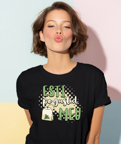 Tricou Femei, Barbati, Copii, Fata, Baiat, Unisex Personalizat „Plic de Ceai cu Mentă – Băutură Caldă și Relaxantă pentru Orice Moment” [1]