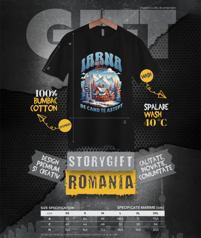 Tricou Femei, Barbati, Copii, Fata, Baiat, Unisex Personalizat "Cabana în Pădure și Zăpadă – Vacanță de Iarnă și Crăciun în Natură" [3]