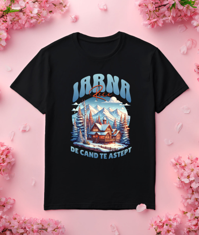 Tricou Femei, Barbati, Copii, Fata, Baiat, Unisex Personalizat "Cabana în Pădure și Zăpadă – Vacanță de Iarnă și Crăciun în Natură" [2]