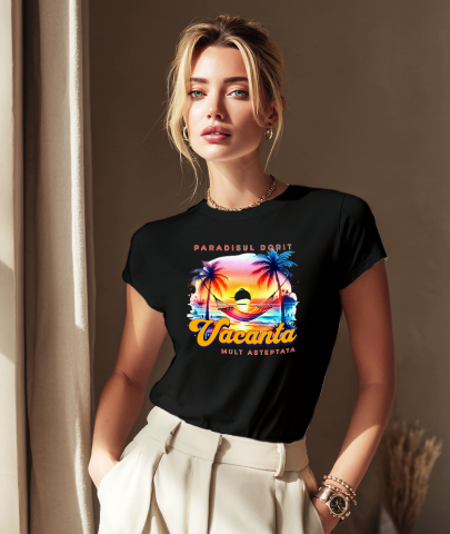 Tricou Femei, Barbati, Copii, Fata, Baiat, Unisex Personalizat Cadou Personalizat Plajă Tropicală – Amintiri Unice pentru Familie & Prieteni [1]