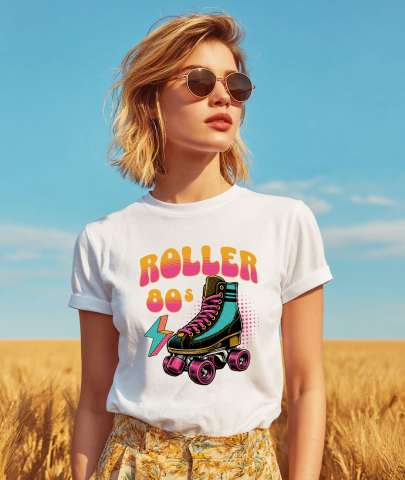 Tricou Femei, Barbati, Copii, Fata, Baiat, Unisex Personalizat Role Colorate pentru Copii – Patine Sportive Personalizate și Distracție Roller [1]