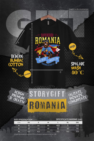 Tricou Femei, Barbati, Copii, Fata, Baiat, Unisex Personalizat Rottweiler în Costum de Căpitan România – Cadou Personalizat pentru Iubitorii de Câini [3]