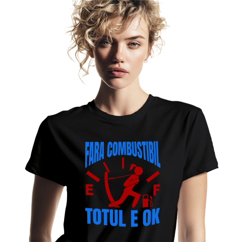 Tricou Femei, Barbati, Copii, Fata, Baiat, Unisex Personalizat Semn Bord Mașină – Nivel Combustibil Scăzut cu Design Haios