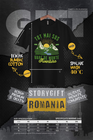 Tricou Femei, Barbati, Copii, Fata, Baiat, Unisex Personalizat "Aventura în Valea de Munte – Stâncă Înaltă și Natură Muntească" [3]
