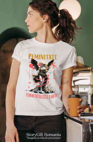 Tricou Femei, Barbati, Copii, Fata, Baiat, Unisex Personalizat Statuie Feminitate cu Aripi - Cadou Motivational pentru Femei [1]