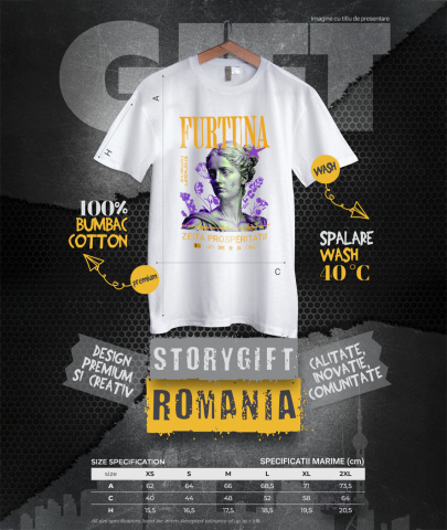 Tricou Femei, Barbati, Copii, Fata, Baiat, Unisex Personalizat Statuie Femeie Semn Fulger – Cadou Personalizat Furtuna Zeița Prosperității [3]