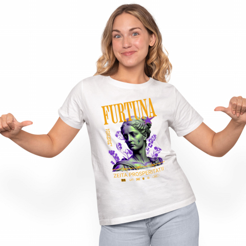 INGERI - Tricou Femei, Barbati, Copii, Fata, Baiat, Unisex Personalizat Statuie Femeie Semn Fulger – Cadou Personalizat Furtuna Zeița Prosperității