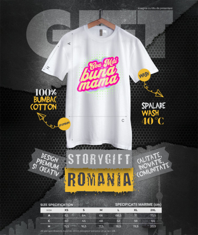 Tricou Femei, Barbati, Copii, Fata, Baiat, Unisex Personalizat Cadou Personalizat „Cea Mai Bună Mamă” | Mesaje Iubitoare pentru Mama și Familie [3]