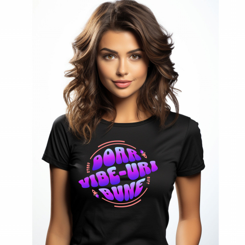 CITATE - Tricou Femei, Barbati, Copii, Fata, Baiat, Unisex Personalizat Doar Vibe-uri Bune – Tricou Personalizat cu Mesaj Pozitiv