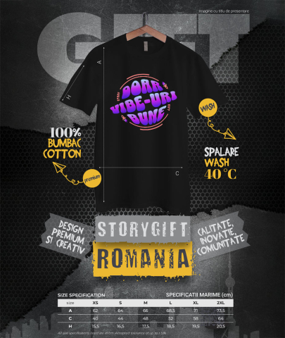 Tricou Femei, Barbati, Copii, Fata, Baiat, Unisex Personalizat Doar Vibe-uri Bune – Tricou Personalizat cu Mesaj Pozitiv [3]