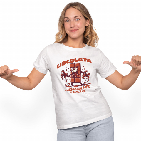 MANCARE - Tricou Femei, Barbati, Copii, Fata, Baiat, Unisex Personalizat Tableta de ciocolată personalizată cu monstru | Cadou amuzant pentru iubitorii de ciocolată