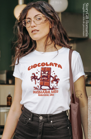 Tricou Femei, Barbati, Copii, Fata, Baiat, Unisex Personalizat Tableta de ciocolată personalizată cu monstru | Cadou amuzant pentru iubitorii de ciocolată [1]