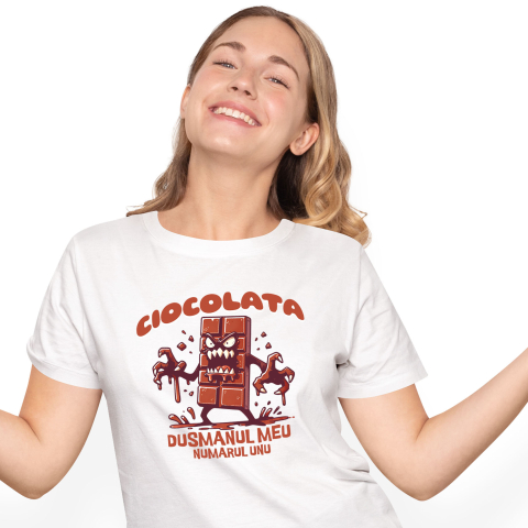 Mancare - Tricou Femei, Barbati, Copii, Fata, Baiat, Unisex Personalizat Tableta de ciocolată personalizată cu monstru | Cadou amuzant pentru iubitorii de ciocolată