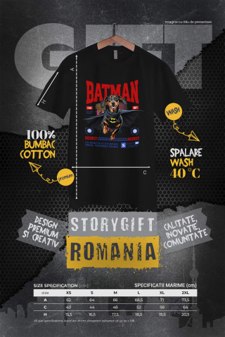 Tricou Femei, Barbati, Copii, Fata, Baiat, Unisex Personalizat Teckel În Costum de Batman – Câine Supererou pentru Copii și Iubitorii de Animale [3]
