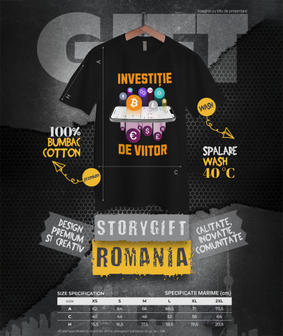 Tricou Femei, Barbati, Copii, Fata, Baiat, Unisex Personalizat Telefon cu Criptomonede Bitcoin – „Investiție de Viitor” – Cadou Personalizat pentru Familie, Tati, Copii, Prieteni [3]