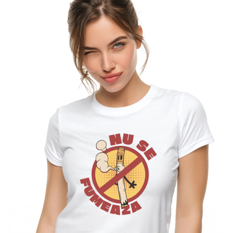 Mixed - Tricou Femei, Barbati, Copii, Fata, Baiat, Unisex Personalizat Semn Interzis și Țigară Fumând - Mesaj Anti-Fumat pentru un Stil de Viață Sănătos