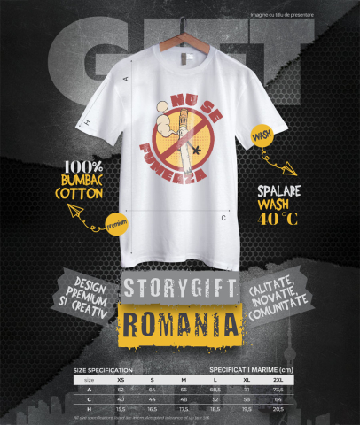 Tricou Femei, Barbati, Copii, Fata, Baiat, Unisex Personalizat Semn Interzis și Țigară Fumând - Mesaj Anti-Fumat pentru un Stil de Viață Sănătos [3]