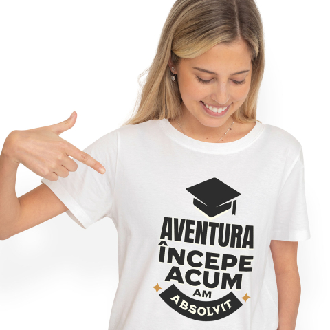 Educatie - Tricou Femei, Barbati, Copii, Fata, Baiat, Unisex Personalizat Toca Absolvire | Cadou Personalizat pentru Absolvenți