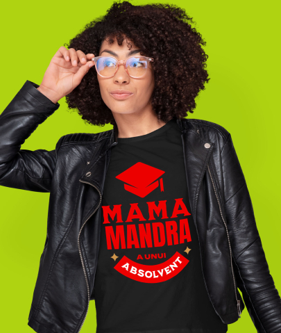 Tricou Femei, Barbati, Copii, Fata, Baiat, Unisex Personalizat Toca Absolvire - Mama Mândră de Un Absolvent | Cadou Educație și Familie [1]