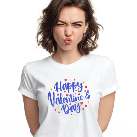 Citate - Tricou Femei, Barbati, Copii, Fata, Baiat, Unisex Personalizat Happy Valentine's Day – Tricou Personalizat pentru Ziua Îndrăgostiților