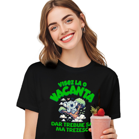 Animale - Tricou Femei, Barbati, Copii, Fata, Baiat, Unisex Personalizat Urs Koala Dormind în Copac - Cadou Personalizat Relaxant pentru Copii și Familie