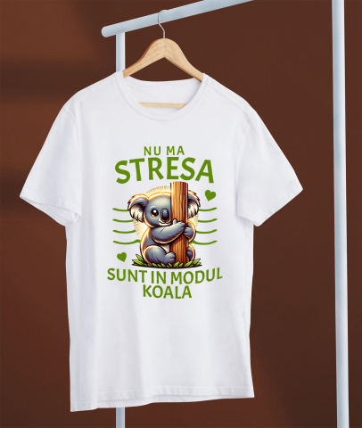 Tricou Femei, Barbati, Copii, Fata, Baiat, Unisex Personalizat Tricou Personalizat Koala Timid – Relaxare și Stil | Cadou Perfect pentru Familie [2]