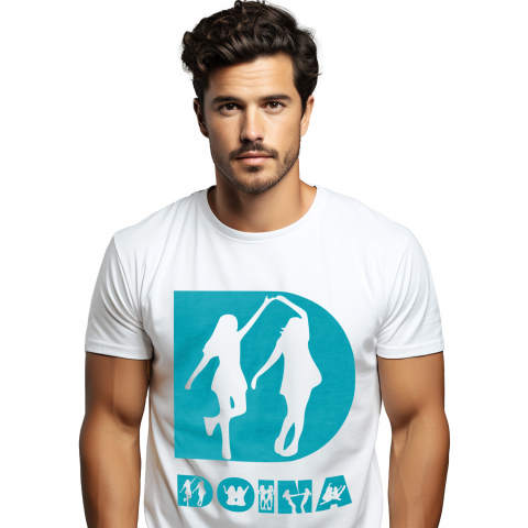 Cadouri Pentru Cupluri - Tricou Personalizat Barbati Pentru Cele mai bune Prietene, Text Nume Personalizat, Fete, Culoare Albastru, Alb, 100% Bumbac, Marime XS