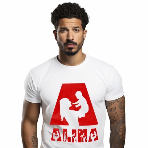 Cadouri Pentru Ea - Tricou Personalizat Barbati Pentru Iubitorii De Familie, Mama, Parinte, Text Nume Personalizat, copii, Culoare Rosu, Alb, 100% Bumbac, Marime XS