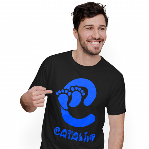 Tricouri Personalizate - Tricou Personalizat Barbati Pentru Iubitorii De Familie, Nou Nascut, Unicorn, Text Nume Personalizat, copii, Culoare Albastru, Negru, 100% Bumbac, Marime XS