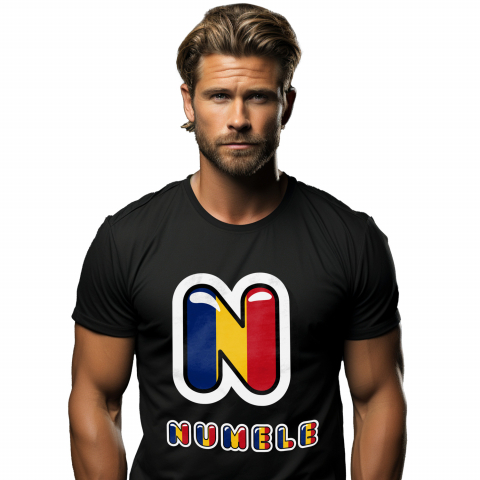 Tricouri Personalizate - Tricou Personalizat Barbati Pentru Iubitorii De Romania, patriot, Text Nume Personalizat, Dragoste, Culoare Rosu, galben, Albastru, Negru, 100% Bumbac, Marime XS