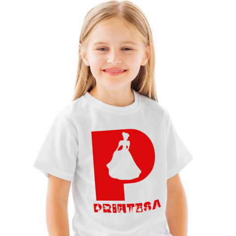 Cadouri Pentru Copii - Tricou Personalizat Copii Pentru Iubitorii De Basme magice, Printesa, Unicorn, Text Nume Personalizat, copii, Culoare Rosu, Alb, 100% Bumbac, Marime 10 Ani