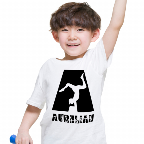 Cadouri Personalizate - Tricou Personalizat Copii Pentru Iubitorii De Dans Breakdance, Text Nume Personalizat, Copii, Culoare Negru, Alb, 100% Bumbac, Marime 4 Ani