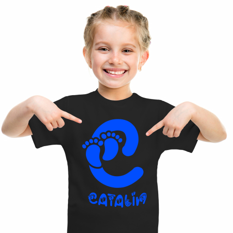Cadouri Personalizate - Tricou Personalizat Copii Pentru Iubitorii De Familie, Nou Nascut, Unicorn, Text Nume Personalizat, copii, Culoare Albastru, Negru, 100% Bumbac, Marime 4 Ani