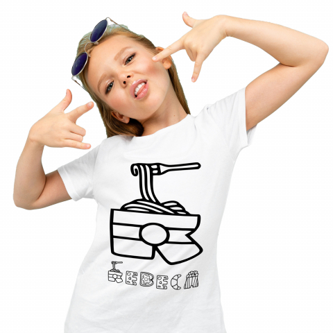 Cadouri Pentru Ea - Tricou Personalizat Copii Pentru Iubitorii De Mancare, Noodles, Pizza, Croasant, Text Nume Personalizat, Culoare Negru, Alb, 100% Bumbac, Marime 8 Ani