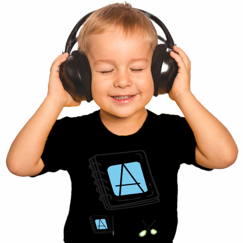 Cadouri Pentru Copii - Tricou Personalizat Copii Pentru Iubitorii De Scoala, Pachet Mancare, Text Nume Personalizat, Copii, Culoare Negru, Negru, 100% Bumbac, Marime 4 Ani