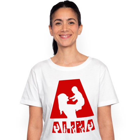 Cadouri Pentru Ea - Tricou Personalizat Femei Pentru Iubitorii De Familie, Mama, Parinte, Text Nume Personalizat, copii, Culoare Rosu, Alb, 100% Bumbac, Marime M