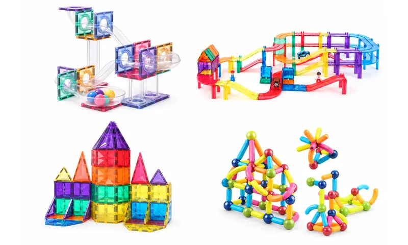 Tipuri de joc magnetic plăci, Marble Run, piste și bile cu tije